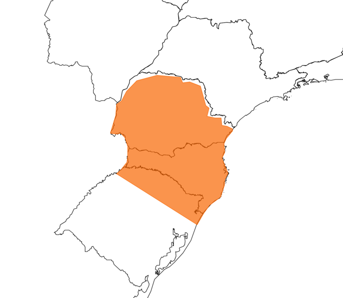 Alerta laranja de tempestades no Sul